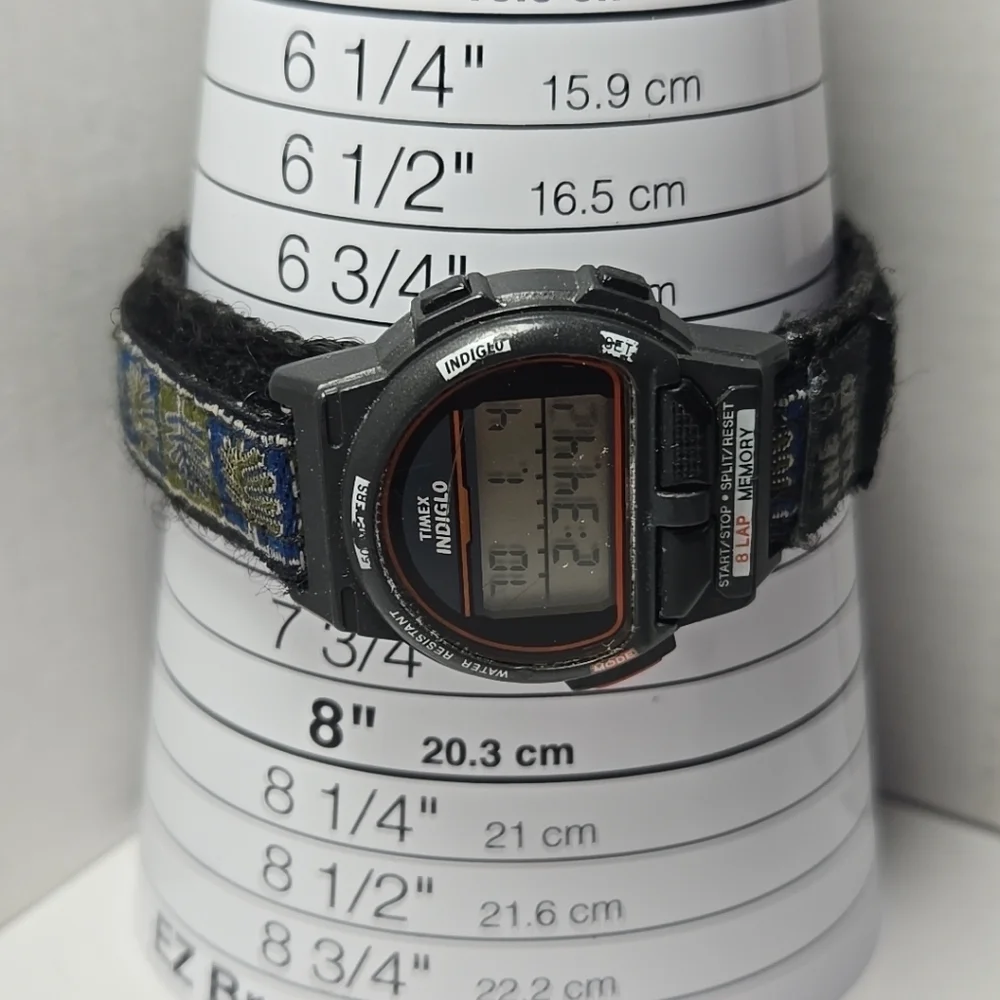 1994 Vintage Timex Ironman Triathlon 8 Lap 50M Chronograph Alarm New Battery